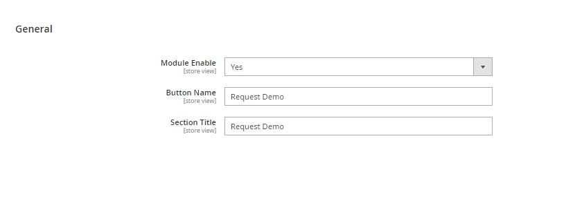 Request Demo Settings